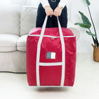 weekeight Clothing Quilt Storage Bag Household Moving Luggage Organizer Bag, Colour: Wine Red Small - British D'sire