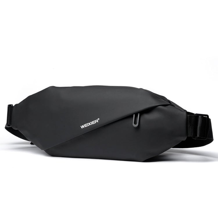 WEIXIER 8641 Men Running Waterproof Waist Bag Multifunctional Chest Bag Sports Leisure One - Shoulder Bag(Black) - chest bag - British D'sire Main image