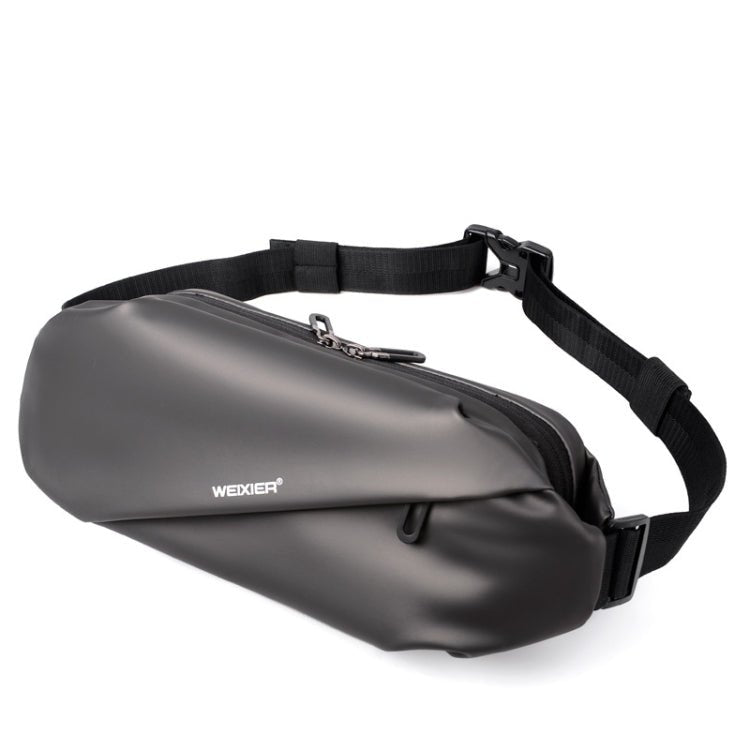 WEIXIER 8641 Men Running Waterproof Waist Bag Multifunctional Chest Bag Sports Leisure One-Shoulder Bag(Dark Gray) Secondary image