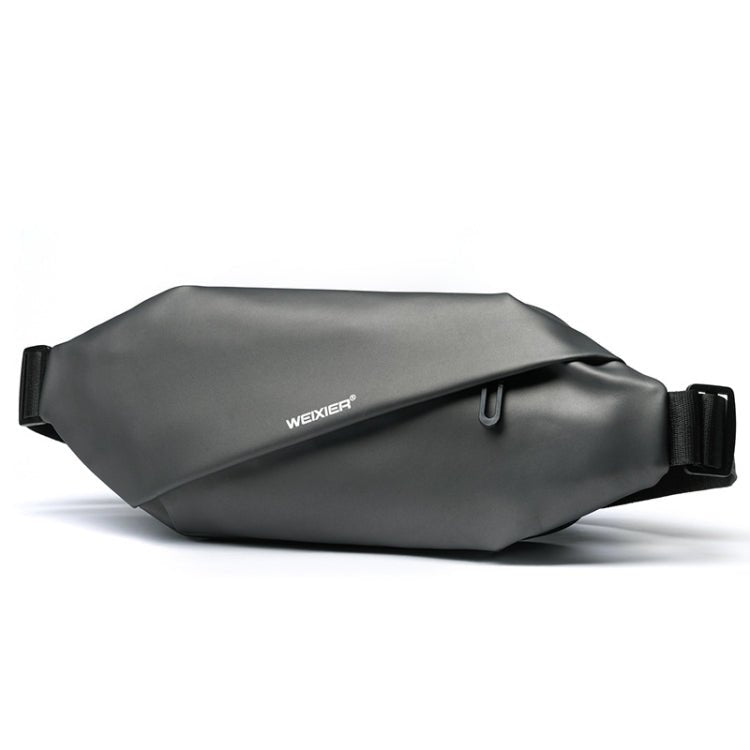 WEIXIER 8641 Men Running Waterproof Waist Bag Multifunctional Chest Bag Sports Leisure One - Shoulder Bag(Dark Gray) - chest bag - British D'sire Main image