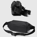 WEIXIER 8641 Men Running Waterproof Waist Bag Multifunctional Chest Bag Sports Leisure One - Shoulder Bag(Dark Gray) - chest bag - British D'sire