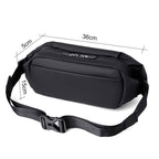WEIXIER 8641 Men Running Waterproof Waist Bag Multifunctional Chest Bag Sports Leisure One - Shoulder Bag(Dark Gray) - chest bag - British D'sire