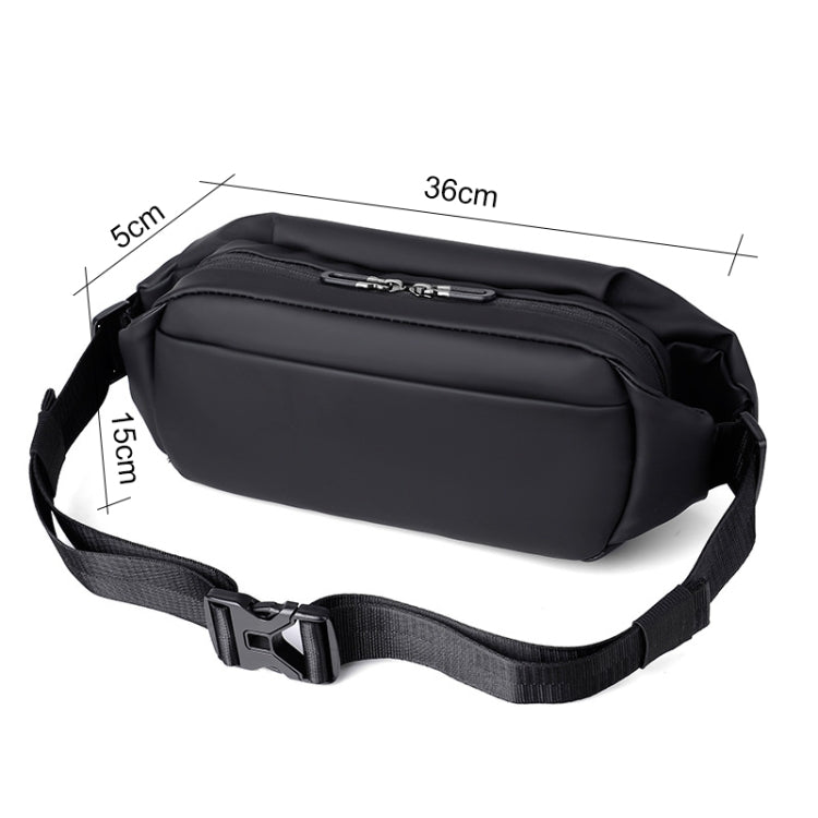 WEIXIER 8641 Men Running Waterproof Waist Bag Multifunctional Chest Bag Sports Leisure One - Shoulder Bag(Dark Gray) - chest bag - British D'sire
