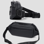 WEIXIER 9563 Men Outdoor Messenger Bag Multifunctional PU Large - Capacity Waist Bag(Gray) - British D'sire