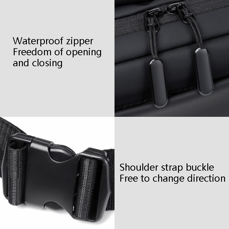 WEIXIER 9563 Men Outdoor Messenger Bag Multifunctional PU Large - Capacity Waist Bag(Gray) - British D'sire