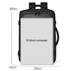 WEIXIER B726 Simple Expandable Double - Shoulder Backpack Large Capacity Business Casual Bag(Black) - British D'sire