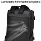 WEIXIER B726 Simple Expandable Double - Shoulder Backpack Large Capacity Business Casual Bag(Black) - British D'sire