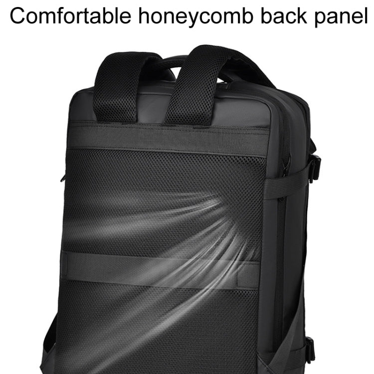 WEIXIER B726 Simple Expandable Double - Shoulder Backpack Large Capacity Business Casual Bag(Black) - British D'sire