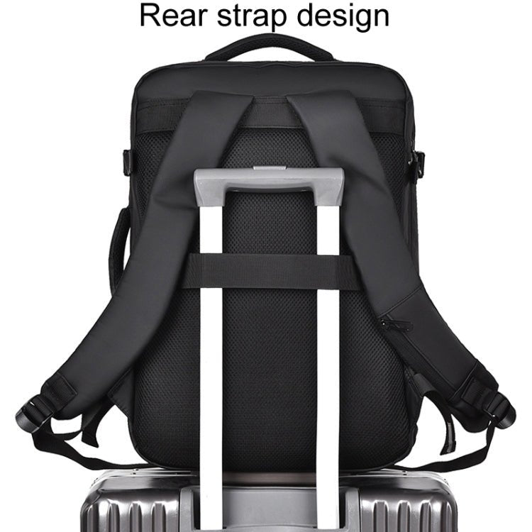 WEIXIER B726 Simple Expandable Double - Shoulder Backpack Large Capacity Business Casual Bag(Black) - British D'sire