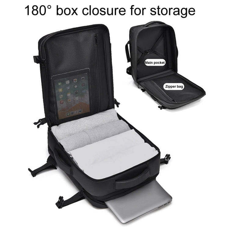 WEIXIER B726 Simple Expandable Double - Shoulder Backpack Large Capacity Business Casual Bag(Black) - British D'sire
