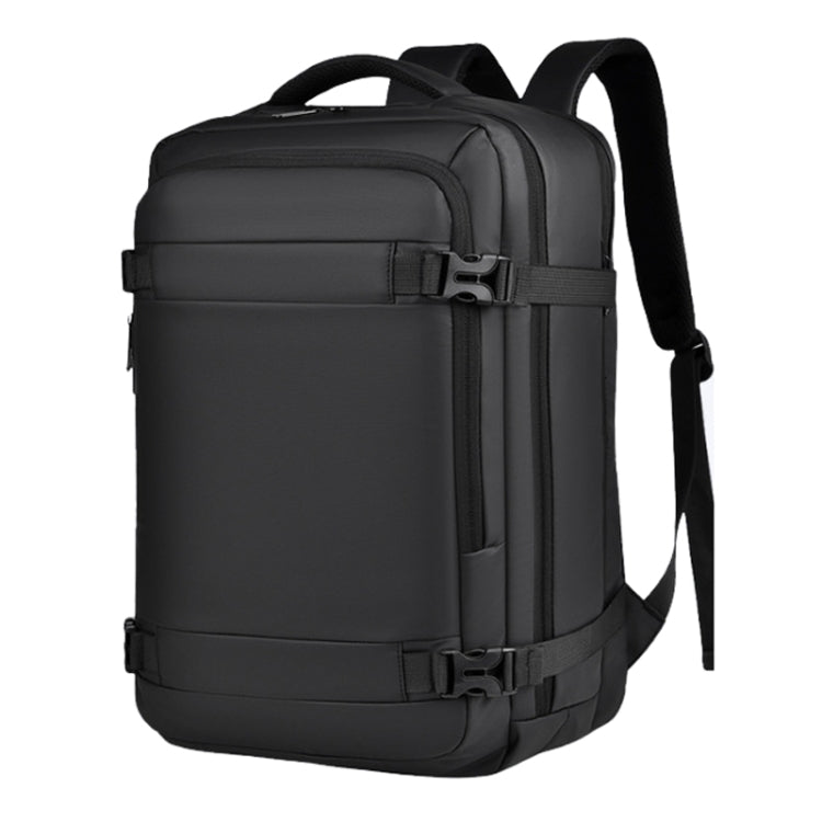 WEIXIER B726 Simple Expandable Double - Shoulder Backpack Large Capacity Business Casual Bag(Black) - British D'sire Main image