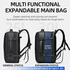 WEIXIER B759 Simple Expandable Men Shoulder Bag Large Capacity Laptop Backpacks(Black) - British D'sire