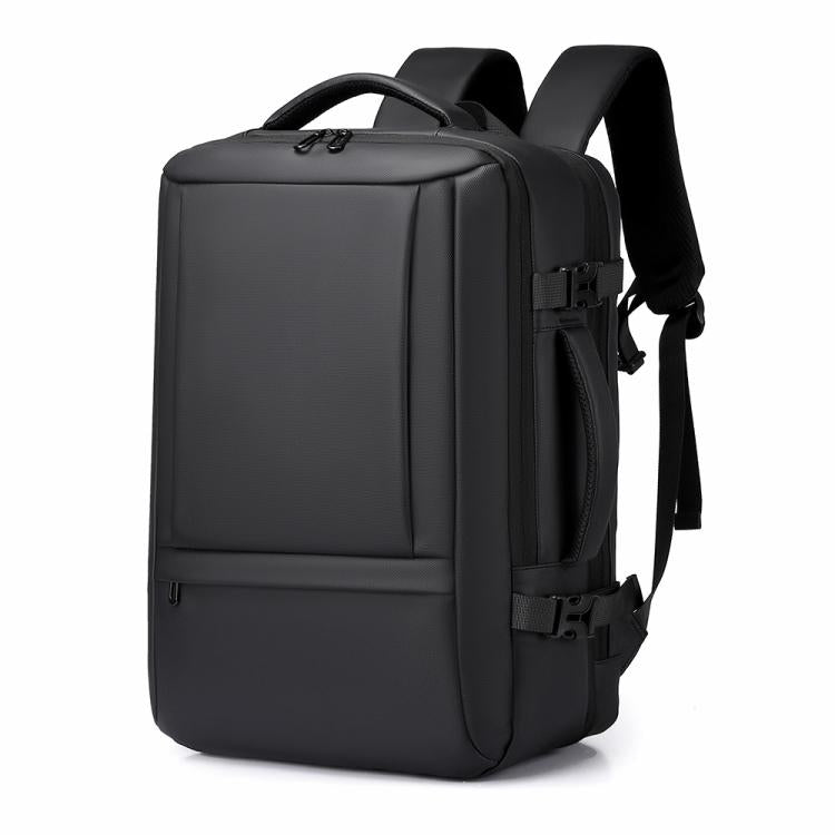 WEIXIER B759 Simple Expandable Men Shoulder Bag Large Capacity Laptop Backpacks(Black) - British D'sire Main image