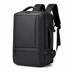 WEIXIER B759 Simple Expandable Men Shoulder Bag Large Capacity Laptop Backpacks(Black) - British D'sire