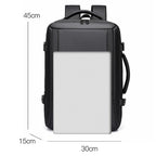 WEIXIER B759 Simple Expandable Men Shoulder Bag Large Capacity Laptop Backpacks(Black) - British D'sire