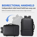 WEIXIER B759 Simple Expandable Men Shoulder Bag Large Capacity Laptop Backpacks(Black) - British D'sire