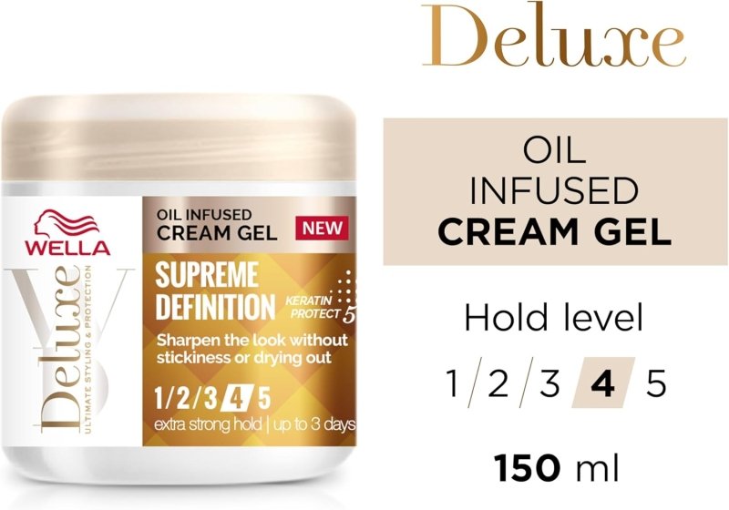 Wella Deluxe Supreme Definition Oil Infused Cream Gel, 150ml - Hair Gel - British D'sire