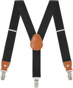 WELROG Boys Suspenders Boys Braces for Trousers 3 Clips - Kids Braces for Trousers Adjustable Elastic Y - shape Strong Clips Suspenders for Boys - Kid Braces - British D'sire