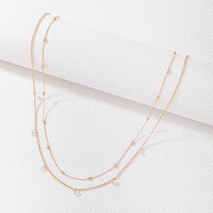 Wendalern Gold Layered Rhinestone Waist Chain (28–36″) - Body Jewellery - British D'sire