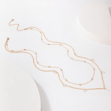 Wendalern Gold Layered Rhinestone Waist Chain (28–36″) - Body Jewellery - British D'sire