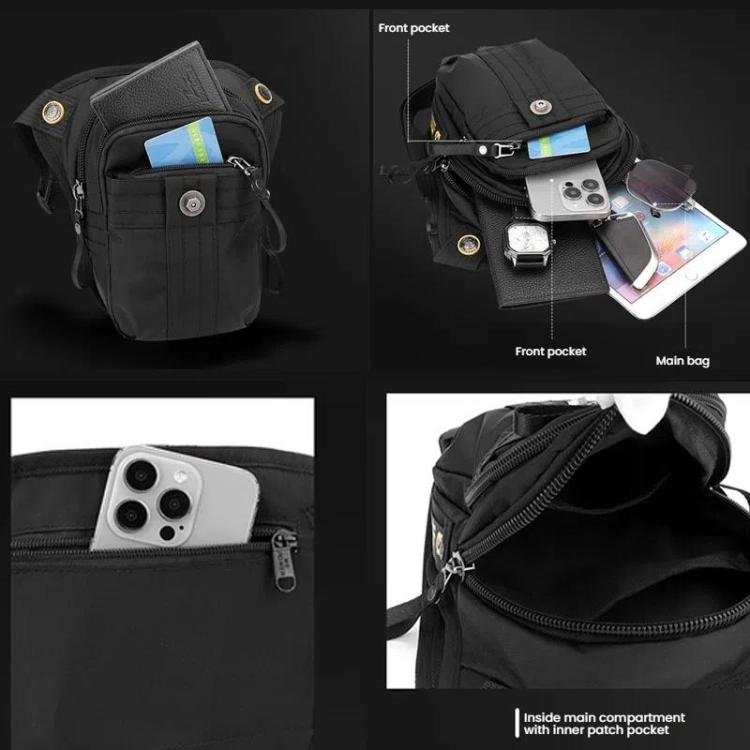 WEPOEWR Commuting Chest Bag Outdoor Cycling Leggings Pouch Portable Waist Messenger Shoulder Bag(Army Green) - British D'sire