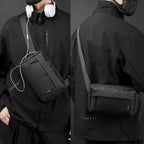 WEPOWER Men Casual Single Shoulder Crossbody Bag Functional Style Chest Bag(Black) - British D'sire