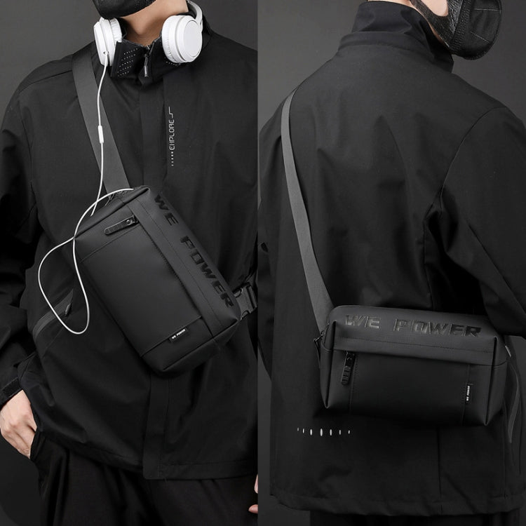 WEPOWER Men Casual Single Shoulder Crossbody Bag Functional Style Chest Bag(Black) - British D'sire