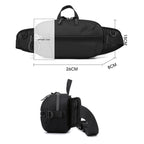 WEPOWER Men Sports Waist Bag Simple Single Shoulder Satchel(Dark Blue) - British D'sire