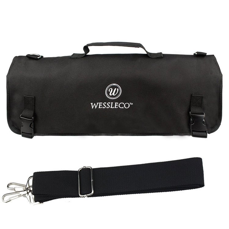 WESSLECO Chef Knife Storage Bag Knife Roll Bag(Black) - British D'sire Main image
