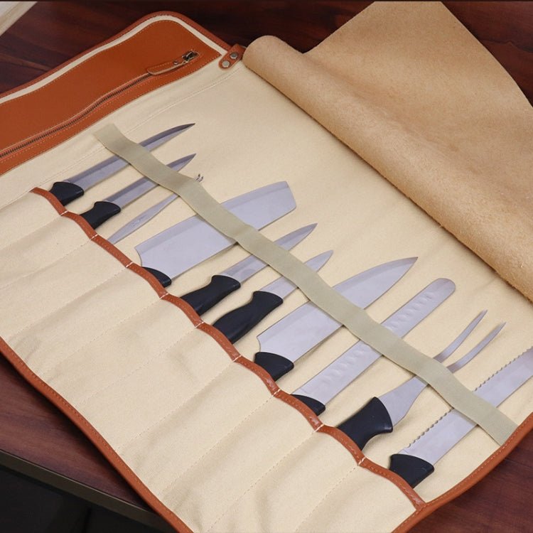 WESSLECO Chef Knife Storage Bag Portable Roll Knife Storage Bag(Black) - British D'sire