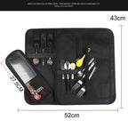 WESSLECO Chef Knife Tool Storage Bag Oxford Cloth Knife Bag(Gray) - British D'sire