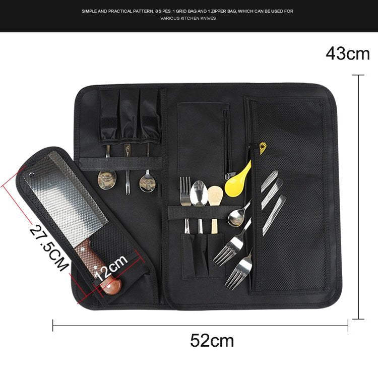 WESSLECO Chef Knife Tool Storage Bag Oxford Cloth Knife Bag(Gray) - British D'sire