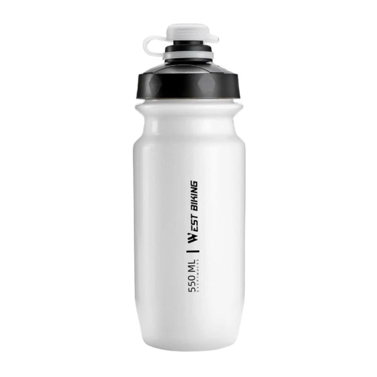 WEST BIKING 550ml Bike Water Bottle for Cycling Leak-Proof Squeeze Design Portable Sports Hydration Bottle(White) - British D'sire