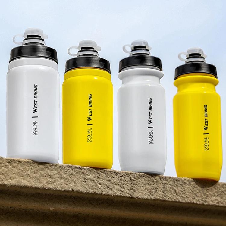 WEST BIKING 550ml Bike Water Bottle for Cycling Leak-Proof Squeeze Design Portable Sports Hydration Bottle(Yellow) - British D'sire