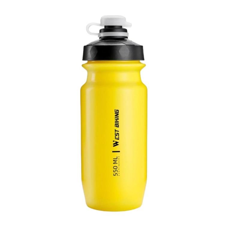 WEST BIKING 550ml Bike Water Bottle for Cycling Leak-Proof Squeeze Design Portable Sports Hydration Bottle(Yellow) - British D'sire
