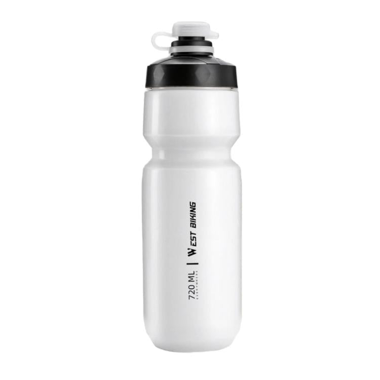 WEST BIKING 720ml Bike Water Bottle for Cycling Leak-Proof Squeeze Design Portable Sports Hydration Bottle(White) - British D'sire Main image