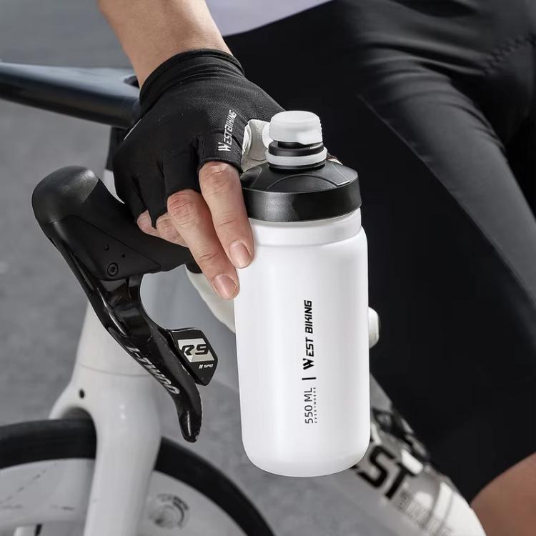 WEST BIKING 720ml Bike Water Bottle for Cycling Leak-Proof Squeeze Design Portable Sports Hydration Bottle(White) - British D'sire