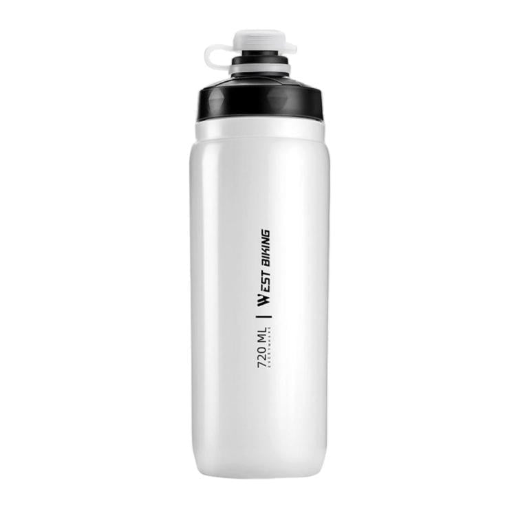 WEST BIKING 720ml Bike Water Bottle for Cycling Leak-Proof Squeeze Design Portable Sports Hydration Bottle(White Wide) - British D'sire Main image