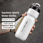 WEST BIKING 720ml Bike Water Bottle for Cycling Leak-Proof Squeeze Design Portable Sports Hydration Bottle(White Wide) - British D'sire