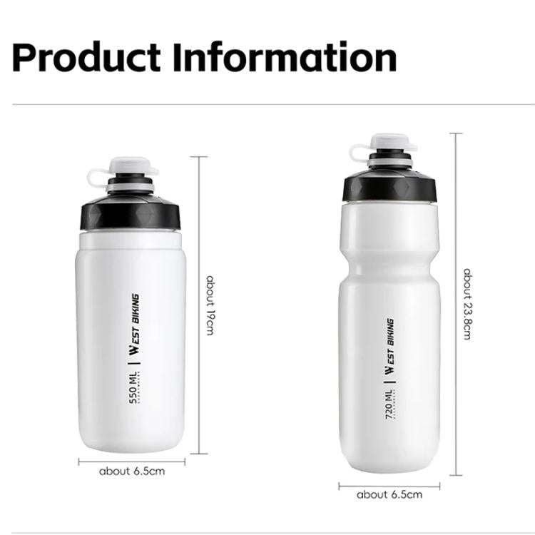 WEST BIKING 720ml Bike Water Bottle for Cycling Leak-Proof Squeeze Design Portable Sports Hydration Bottle(Yellow Wide) - British D'sire