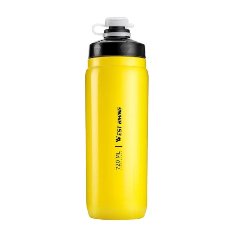 WEST BIKING 720ml Bike Water Bottle for Cycling Leak-Proof Squeeze Design Portable Sports Hydration Bottle(Yellow Wide) - British D'sire