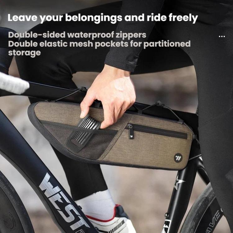 WEST BIKING Bike Crossbar Bag for Gear and Accessories(Brown) - British D'sire