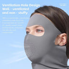 WEST BIKING Breathable Moisture-Wicking Quick-Dry Full-Face Sun Protection Mask Outdoor Cycling Sports Ice-Silk Neck Bib, Size: One Size(Black) - British D'sire