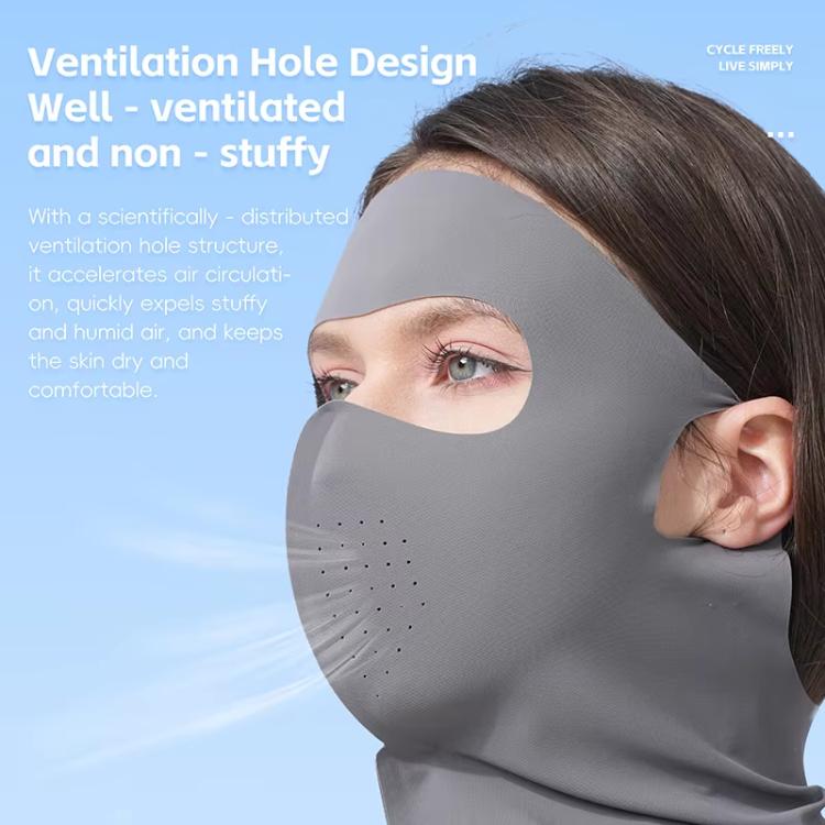 WEST BIKING Breathable Moisture-Wicking Quick-Dry Full-Face Sun Protection Mask Outdoor Cycling Sports Ice-Silk Neck Bib, Size: One Size(Black) - British D'sire
