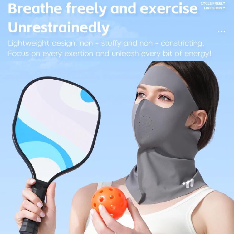 WEST BIKING Breathable Moisture-Wicking Quick-Dry Full-Face Sun Protection Mask Outdoor Cycling Sports Ice-Silk Neck Bib, Size: One Size(Black) - British D'sire