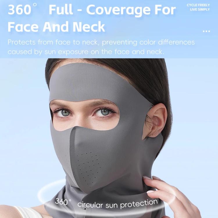WEST BIKING Breathable Moisture-Wicking Quick-Dry Full-Face Sun Protection Mask Outdoor Cycling Sports Ice-Silk Neck Bib, Size: One Size(Pink) - British D'sire