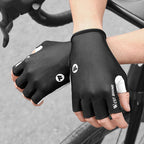 WEST BIKING Breathable Shock-absorbing Non-slip Half-finger Cycling Gloves, Size: M(White For Mountain Bike) - British D'sire