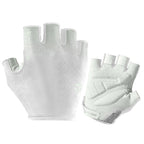 WEST BIKING Breathable Shock-absorbing Non-slip Half-finger Cycling Gloves, Size: M(White For Mountain Bike) - British D'sire