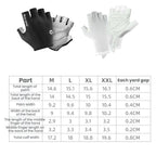 WEST BIKING Breathable Shock-absorbing Non-slip Half-finger Cycling Gloves, Size: M(White For Mountain Bike) - British D'sire