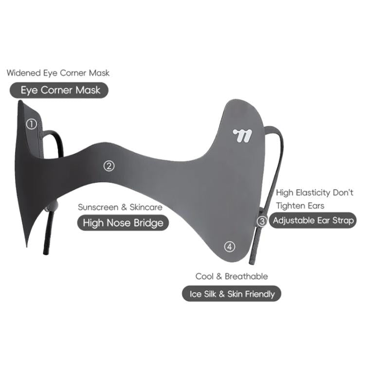 WEST BIKING Outdoor Sun Protection Face Mask Eye Protecting Ice Silk Seamless Butterfly Mask, Size: One Size(Black) - British D'sire